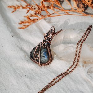 Collana Labradorite in rame